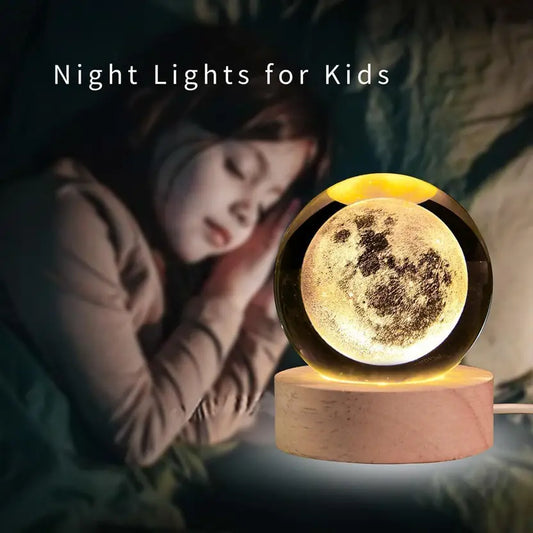 Astronomy 3D Glass Night Lamp (Planet)