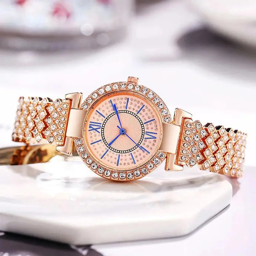 Women Atractive Rose Gold Color Luxury Trending Analog Watch
