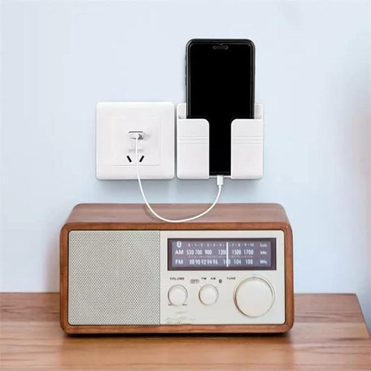 Wall Mounted Mobile Holder With Adhesive Strips& Charging Holder (Pack of 2)