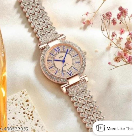 Women Atractive Rose Gold Color Luxury Trending Analog Watch